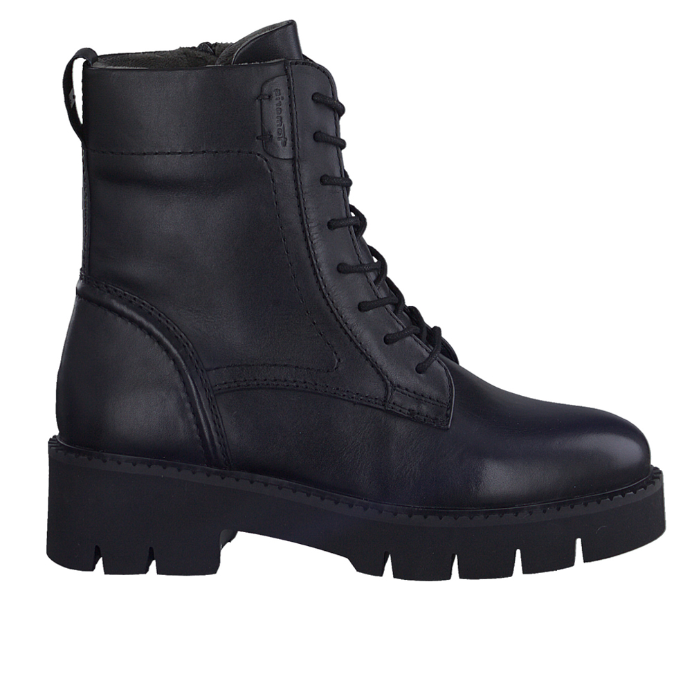Tamaris Tamaris 55216-41-022 Ανατομικό Δερμάτινο Μποτάκι Μαύρο